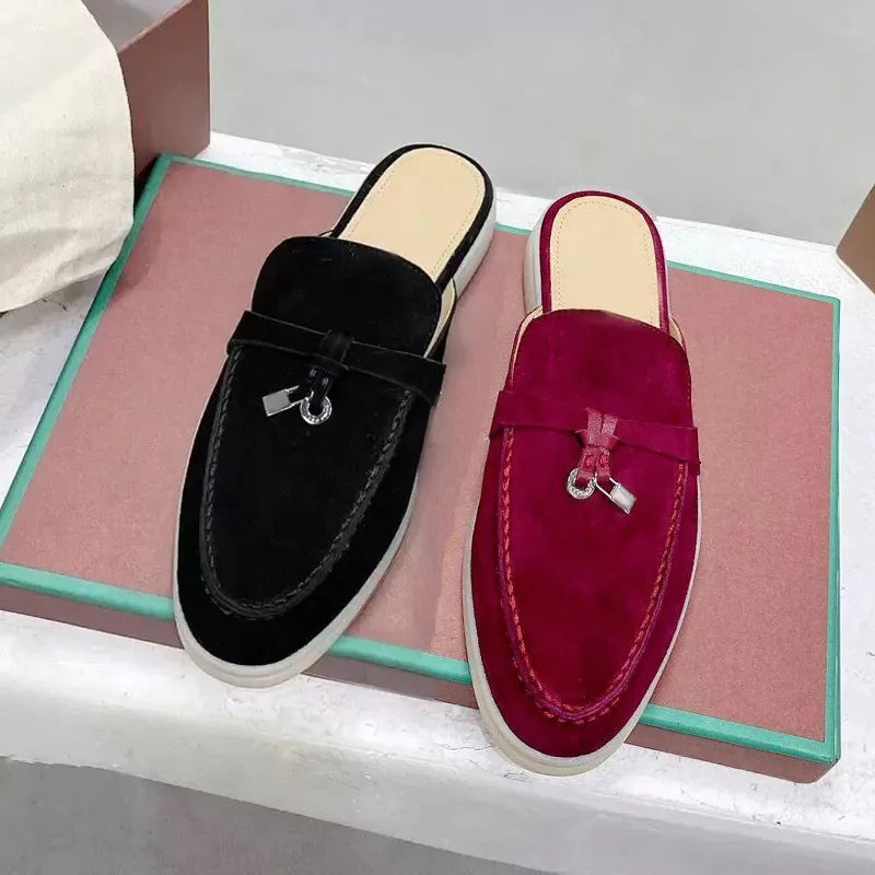 Mocassin unisexe en cuir véritable