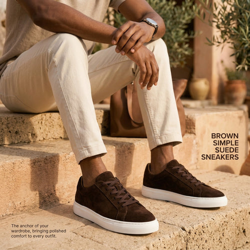 Baskets en cuir suédé pour homme
