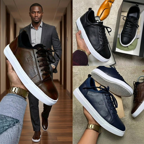 Chaussure oxford pour homme en cuir véritable