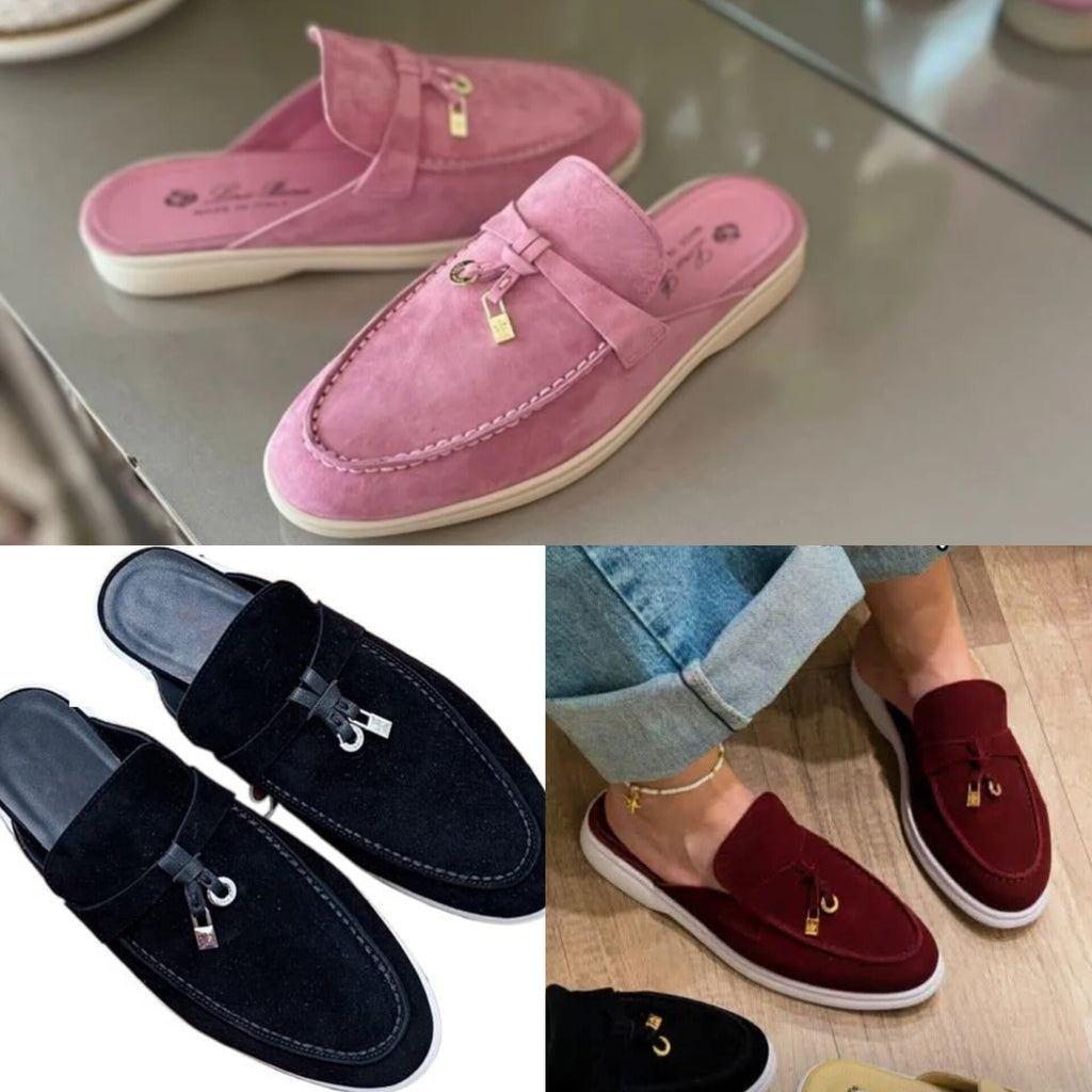 Mocassin unisexe en cuir véritable