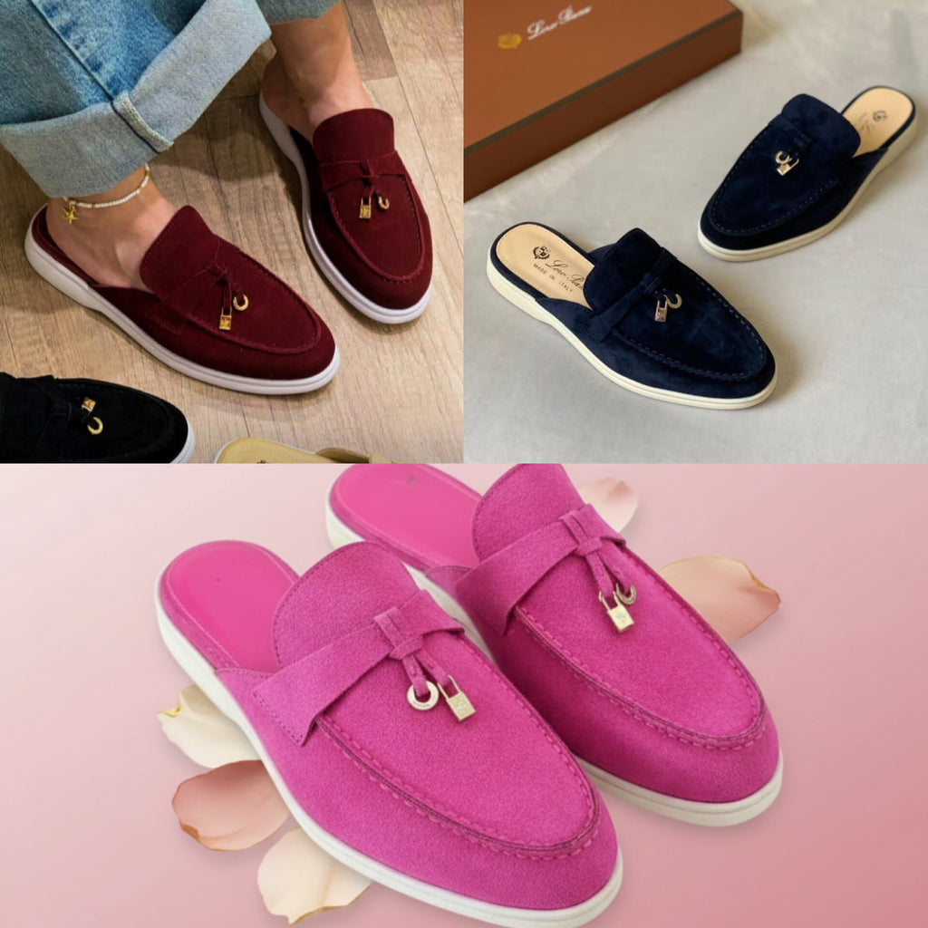Mocassin unisexe en cuir véritable