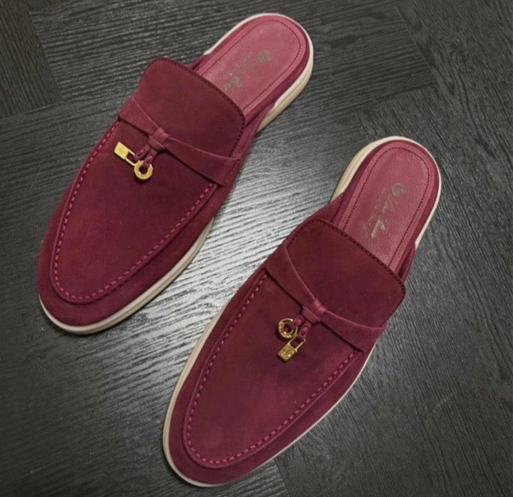 Mocassin unisexe en cuir véritable