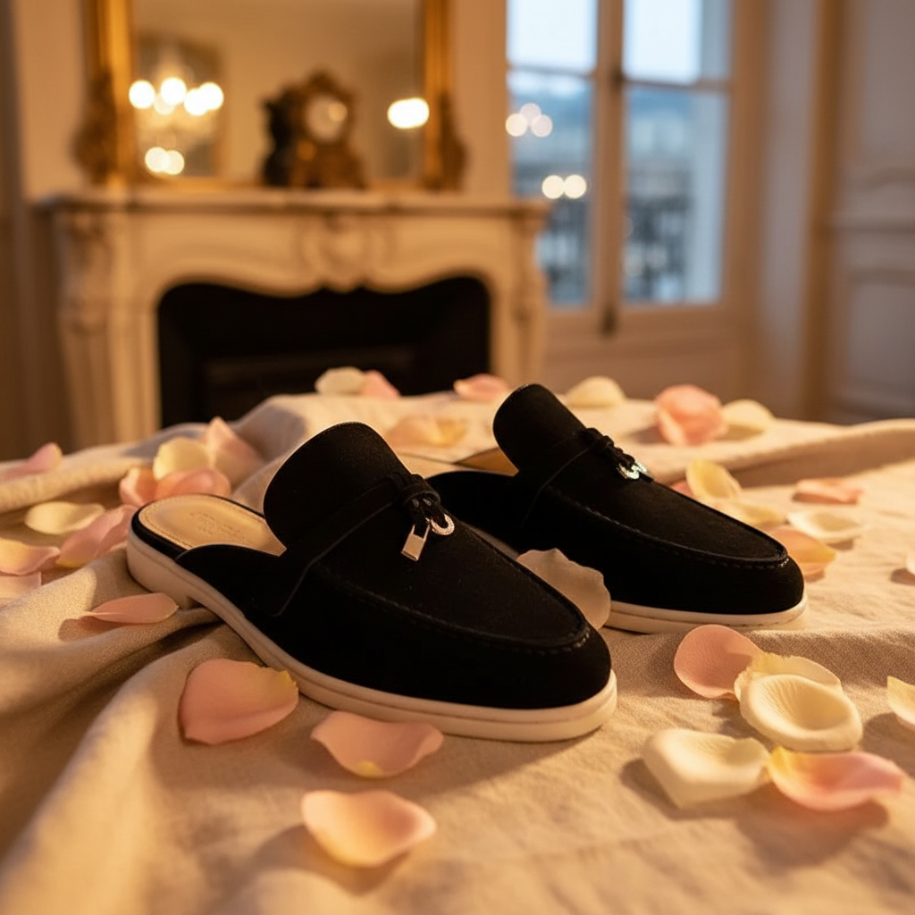 Mocassin unisexe en cuir véritable